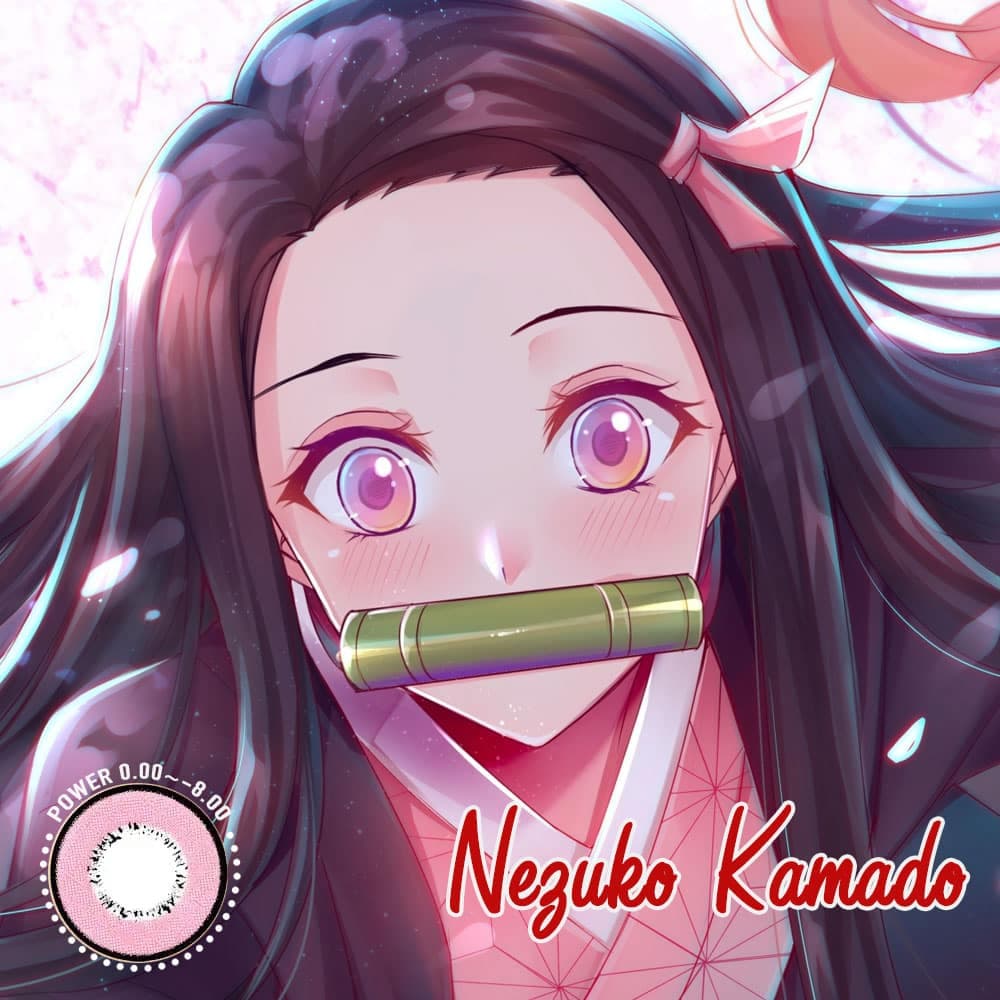 Demon Slayer Nezuko Kamado Halloween Contacts - thumbnail 1
