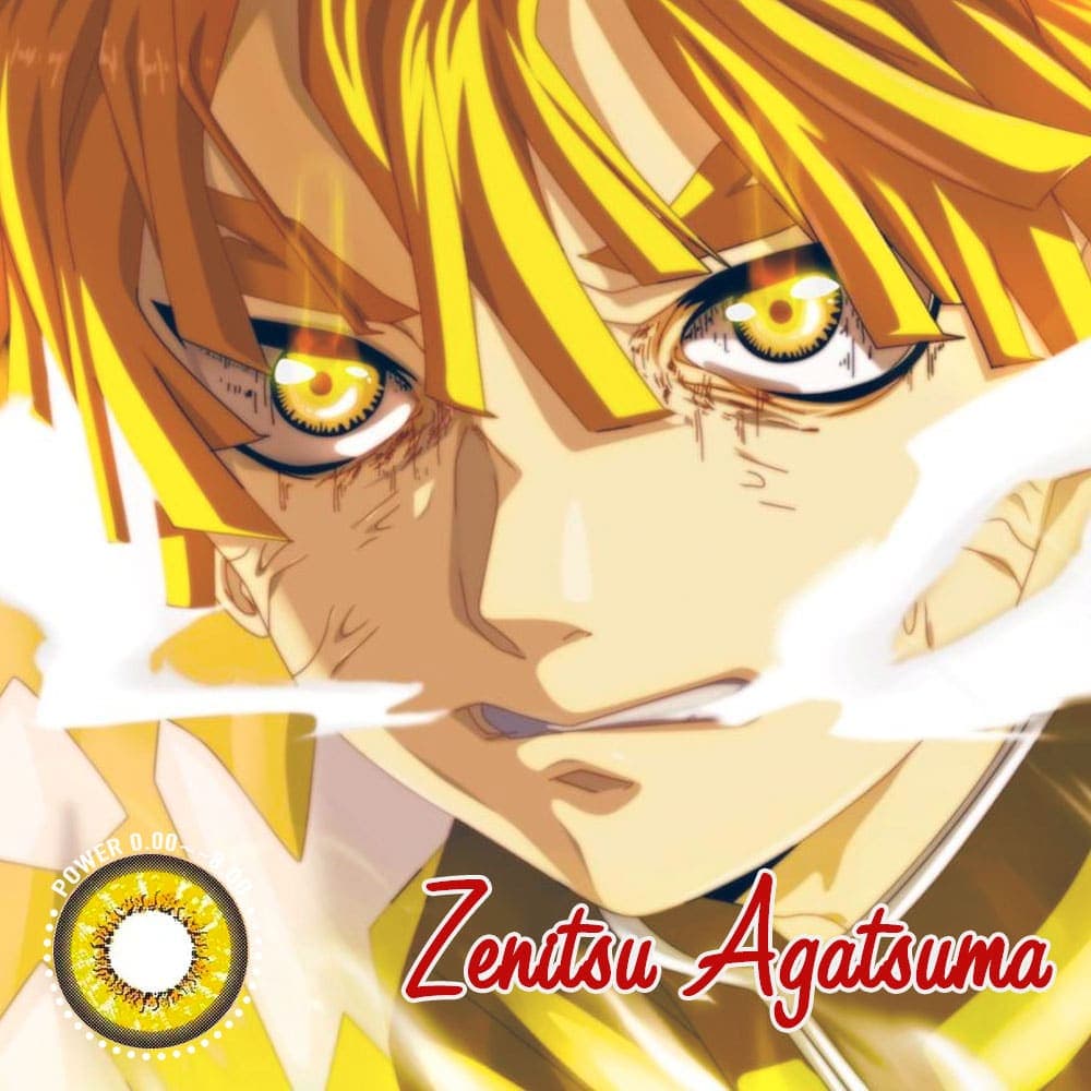 Demon Slayer Zenitsu Agatsuma Halloween Contacts - thumbnail 1