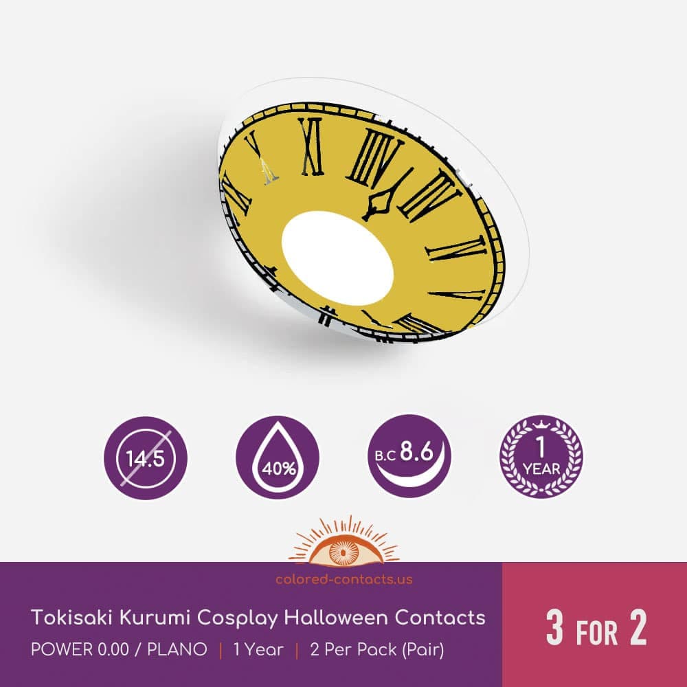 Tokisaki Kurumi Cosplay Halloween Contacts - thumbnail 3