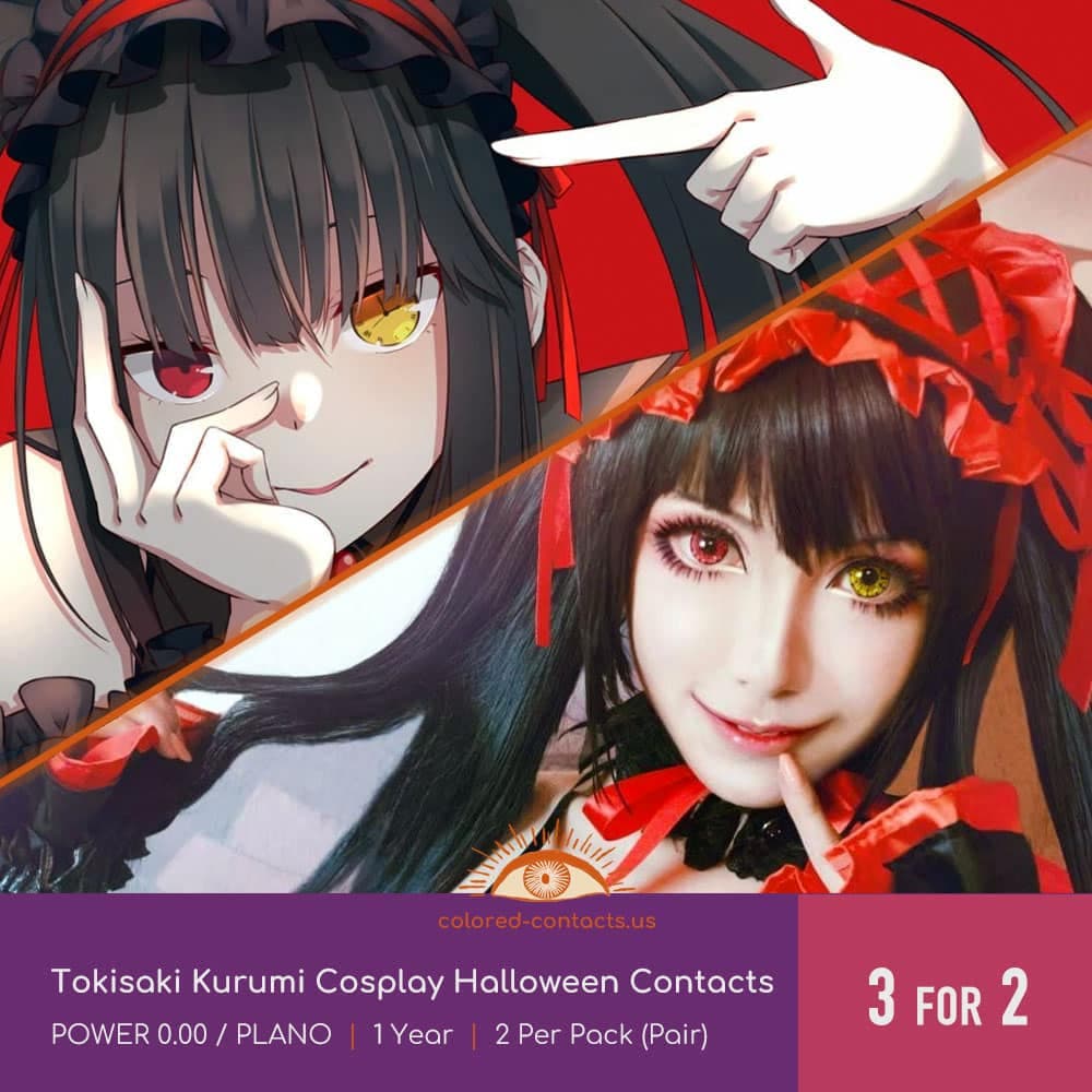 Tokisaki Kurumi Cosplay Halloween Contacts - thumbnail 2