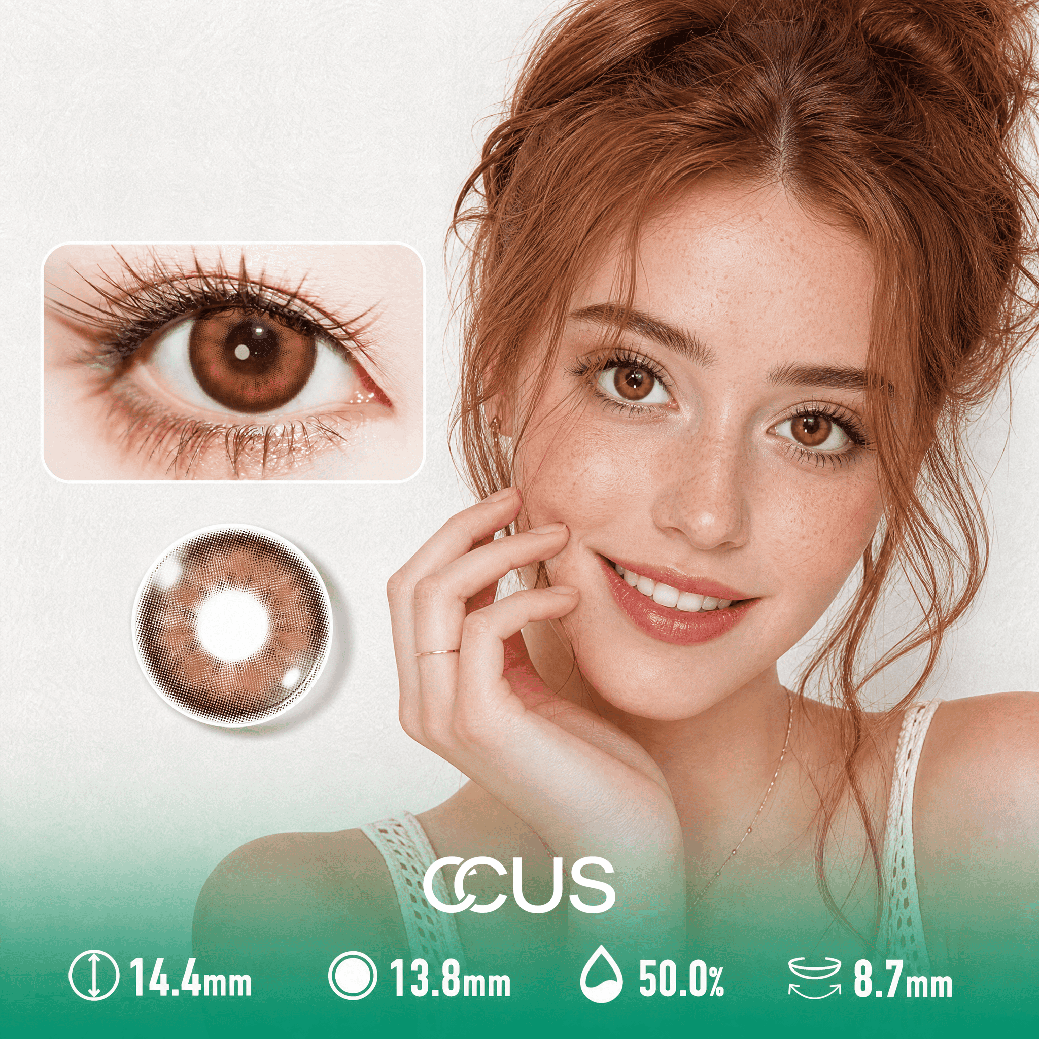 Caramel Dune Amber Brown Contact Lenses