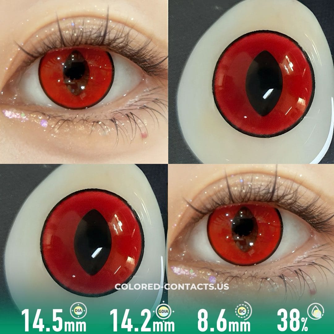 DragonSlit Ruby Colored Contact Lenses