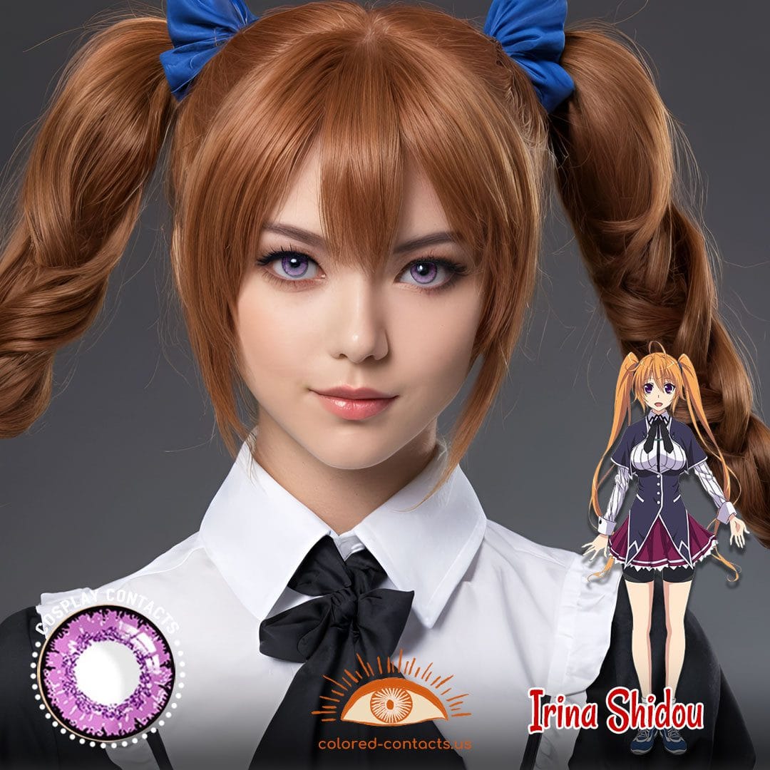 High School DxD: Irina Shidou Cosplay Violet Contact Lenses