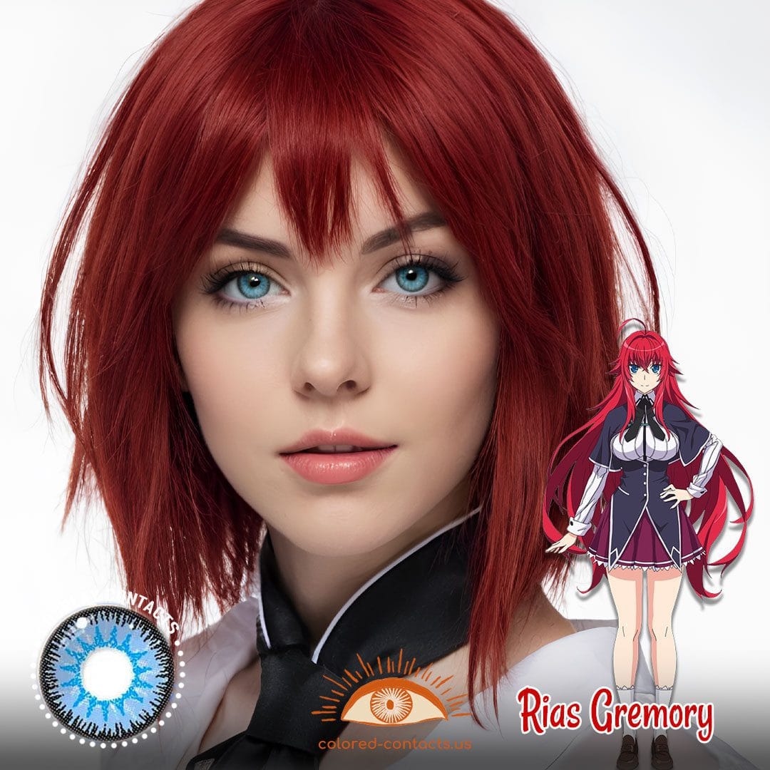 High School DxD: Rias Gremory Cosplay Blue Contact Lenses