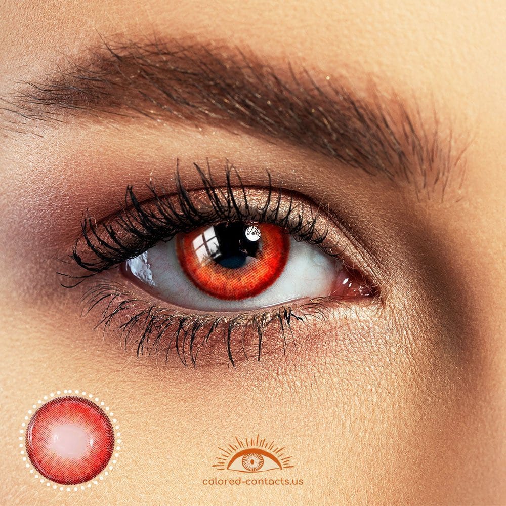 Scary Evil Red Eye Colored Contacts