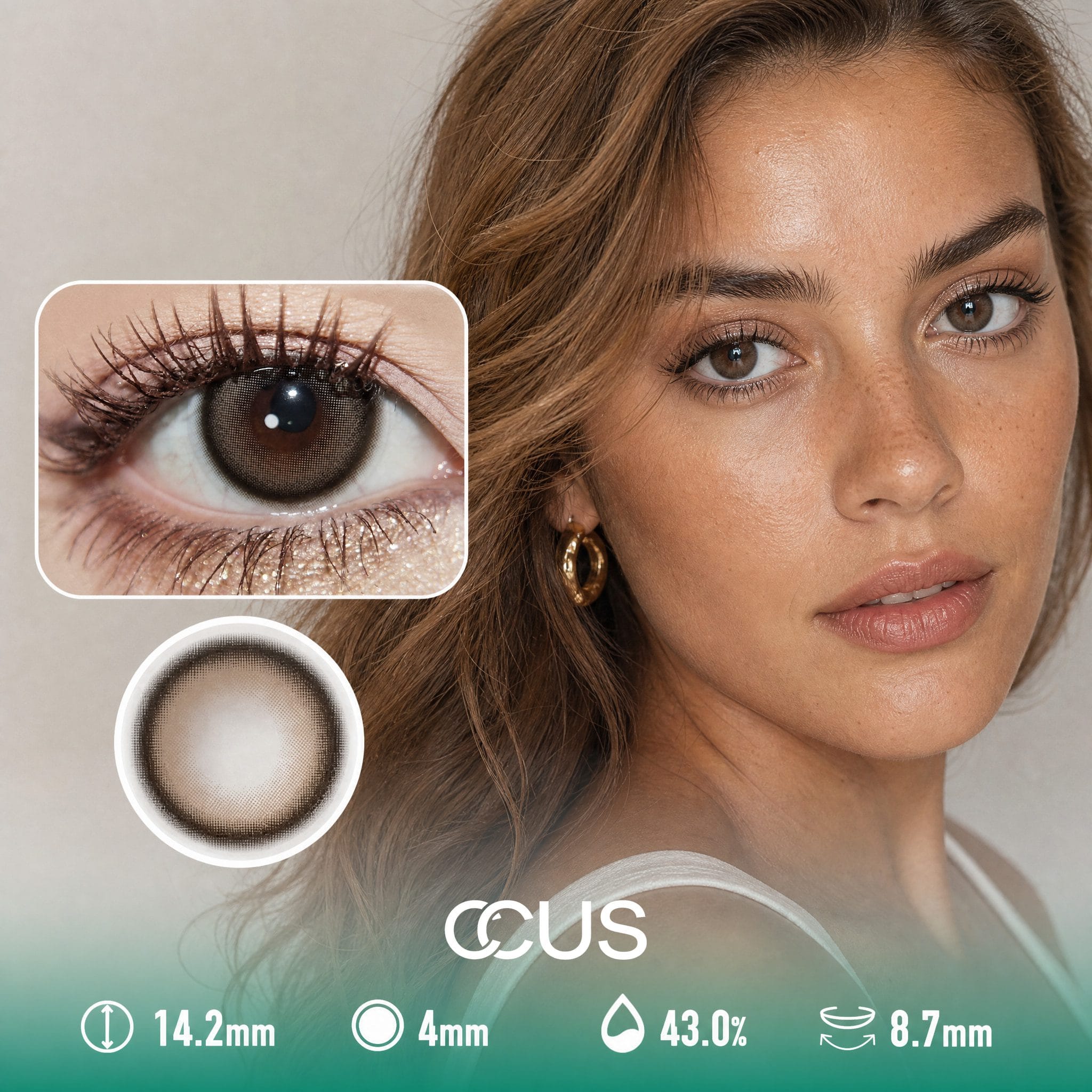 Bruges Fog Ash Brown Contact Lenses