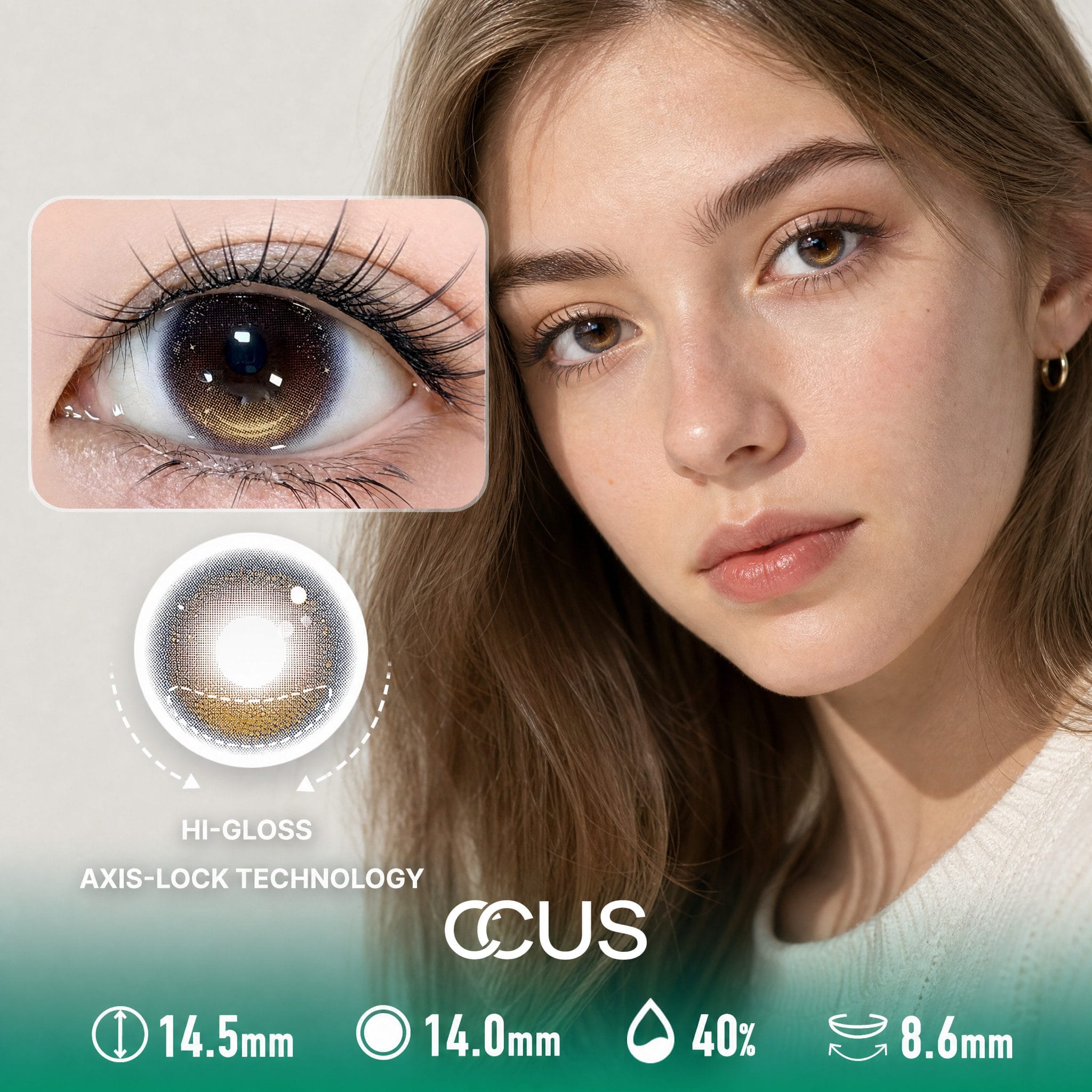 Daybreak Amber Brown Contact Lenses