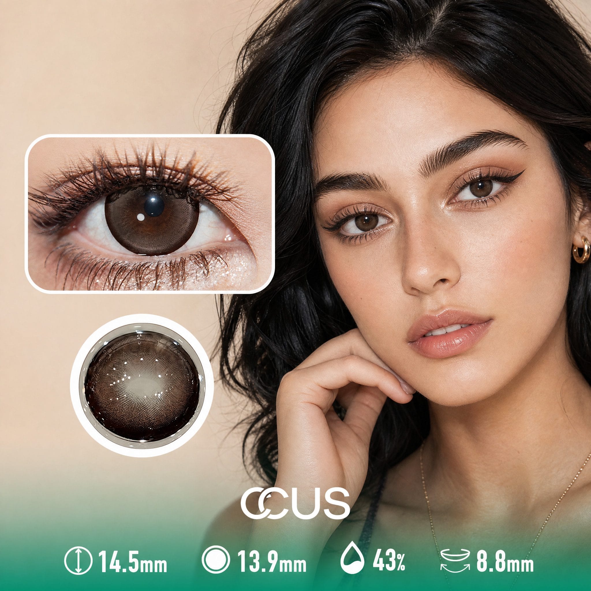 Florence Truffle Brown Contact Lenses