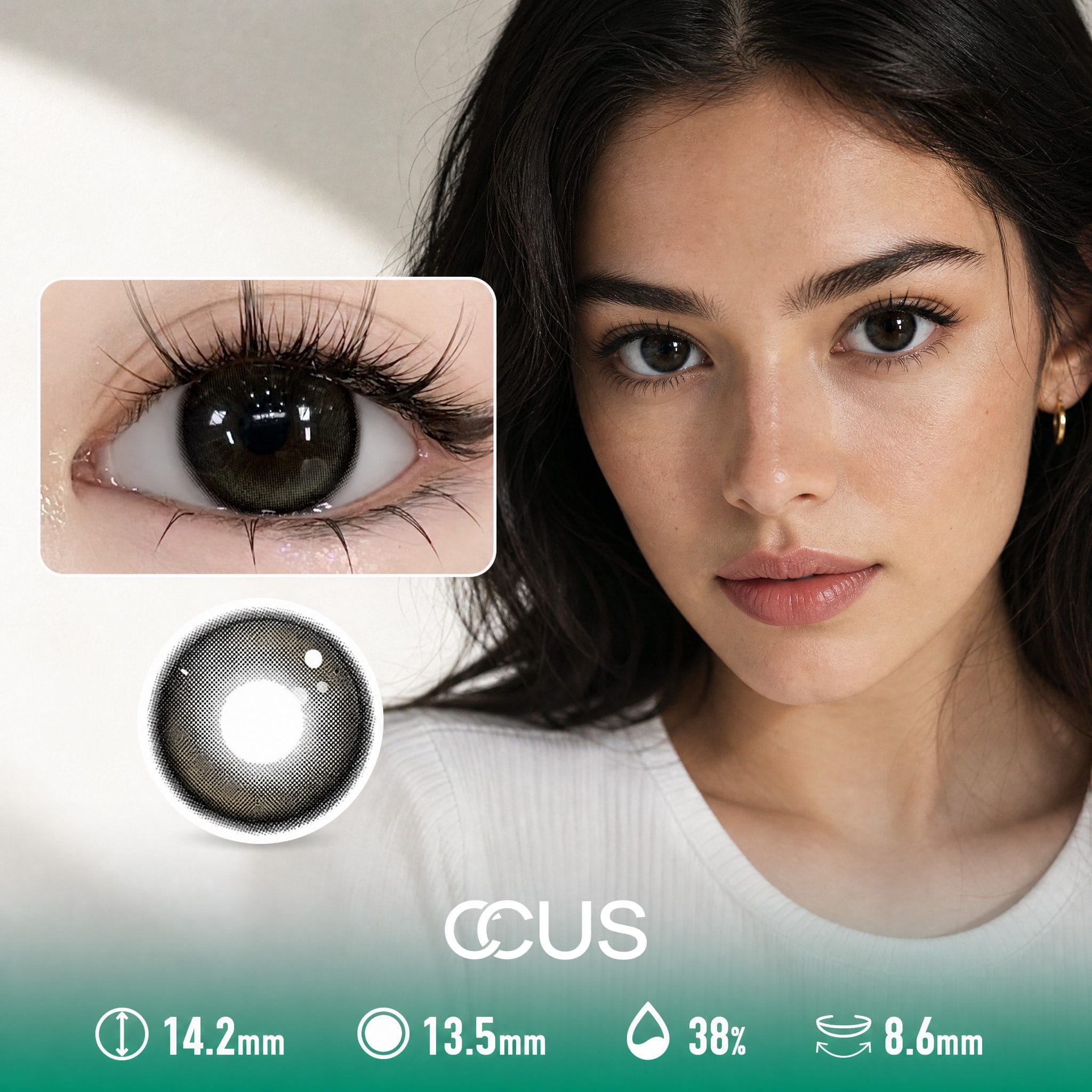 Gentle Haze Black Contact Lenses