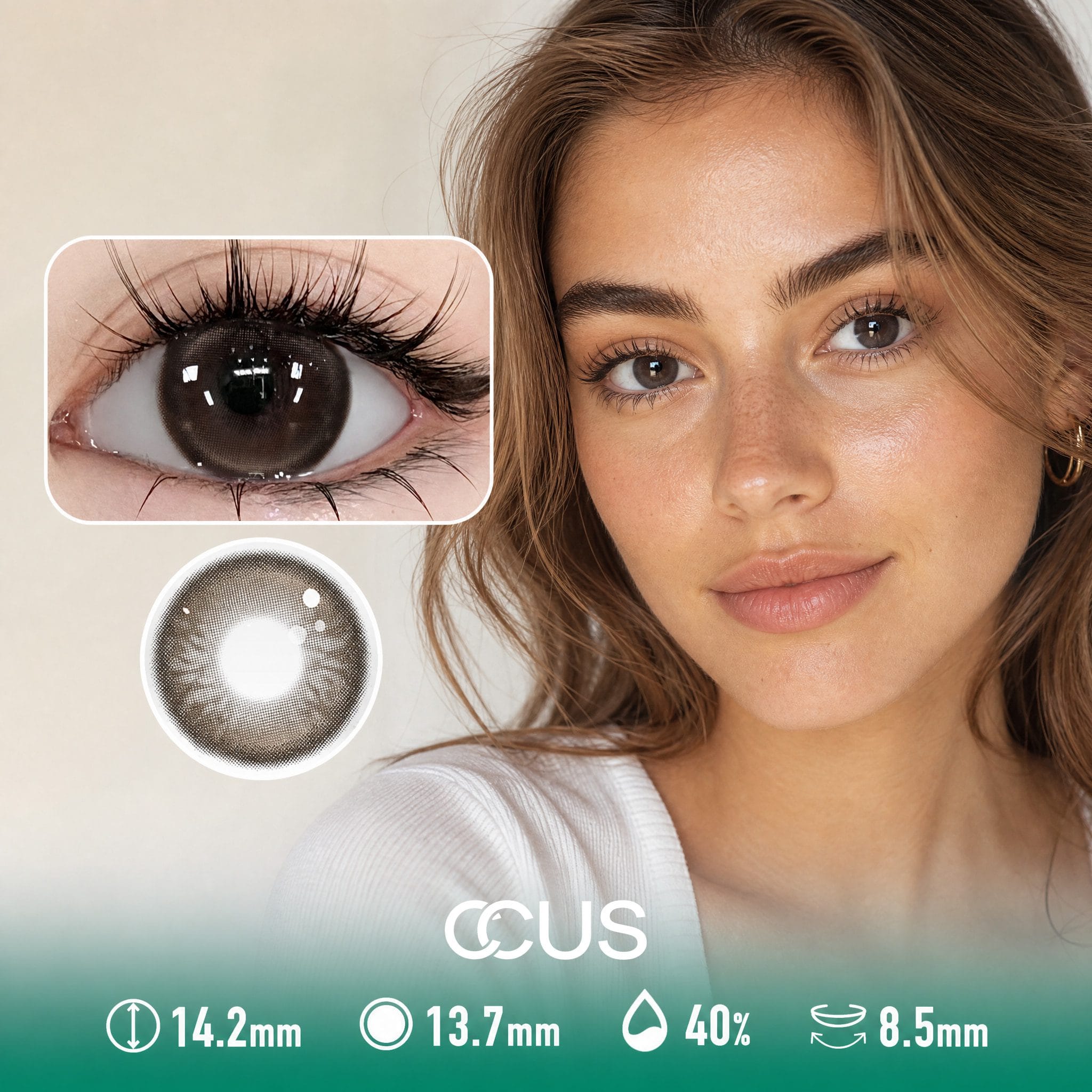 Milk Tea Amber Brown Contact Lenses