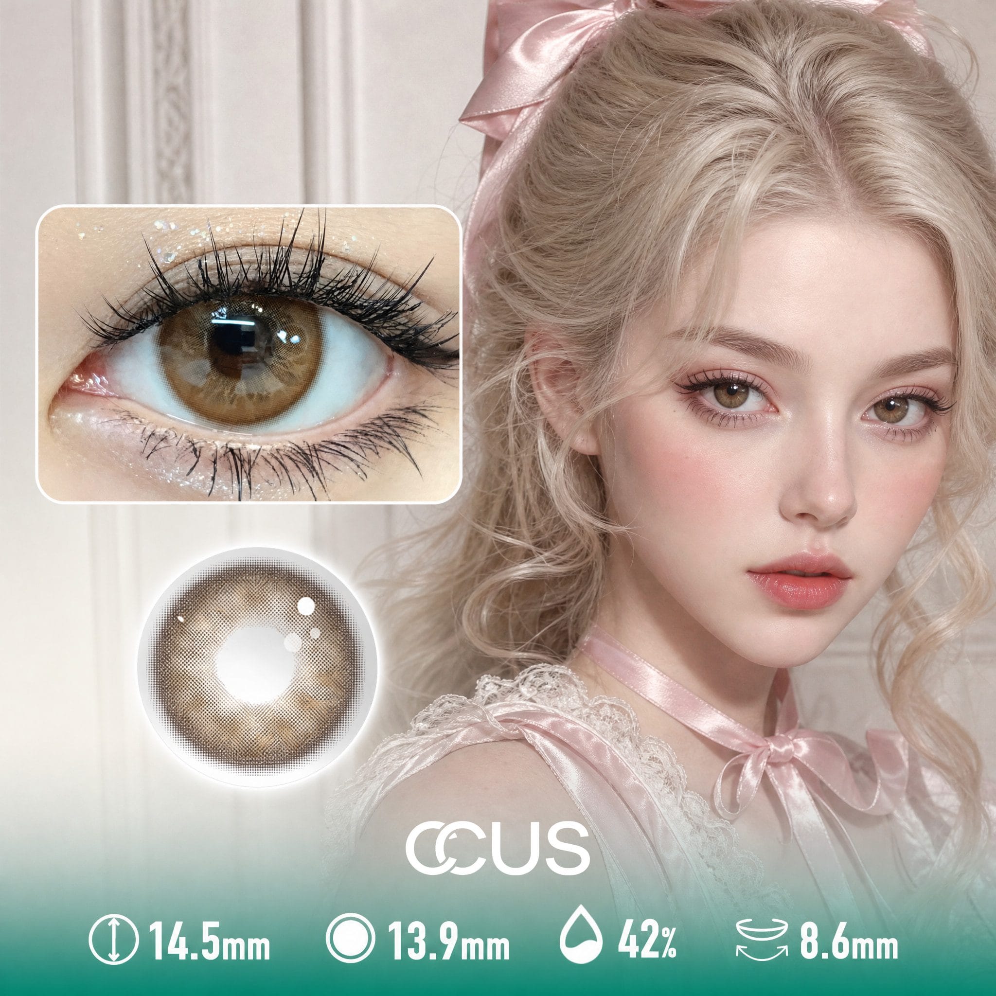 Moon Lace Bronze Brown Contact Lenses
