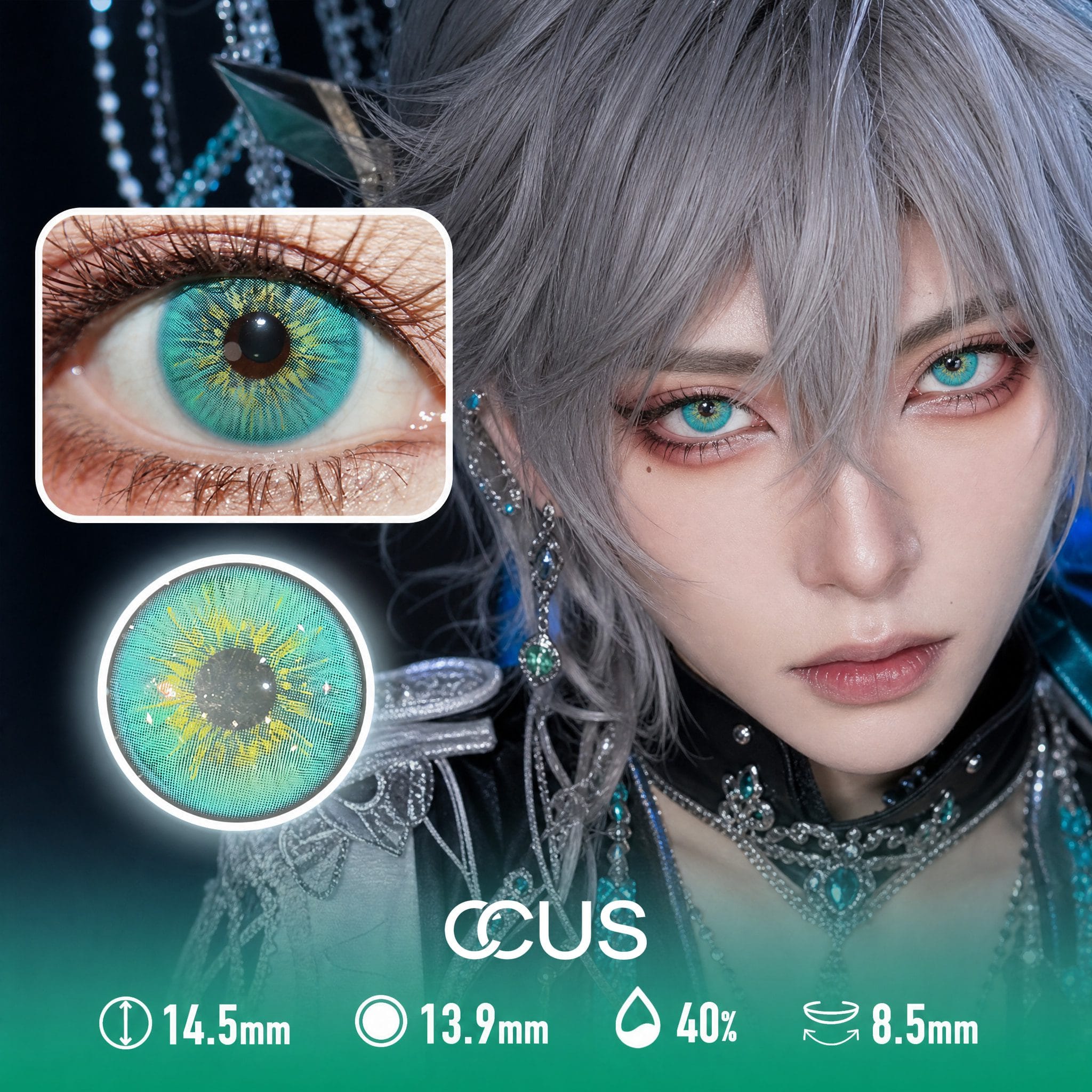 Neon Green Party Contact Lenses