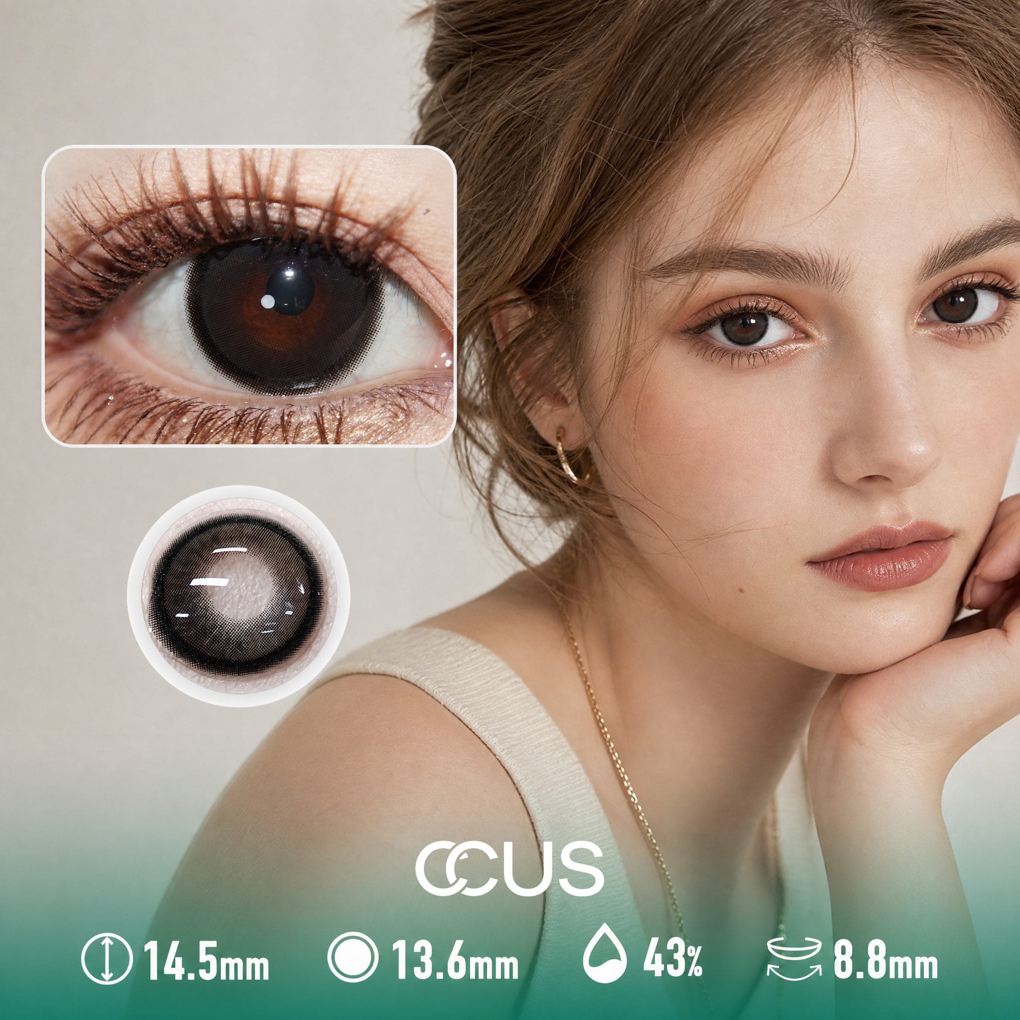 Peony Nocturne Black Contact Lenses