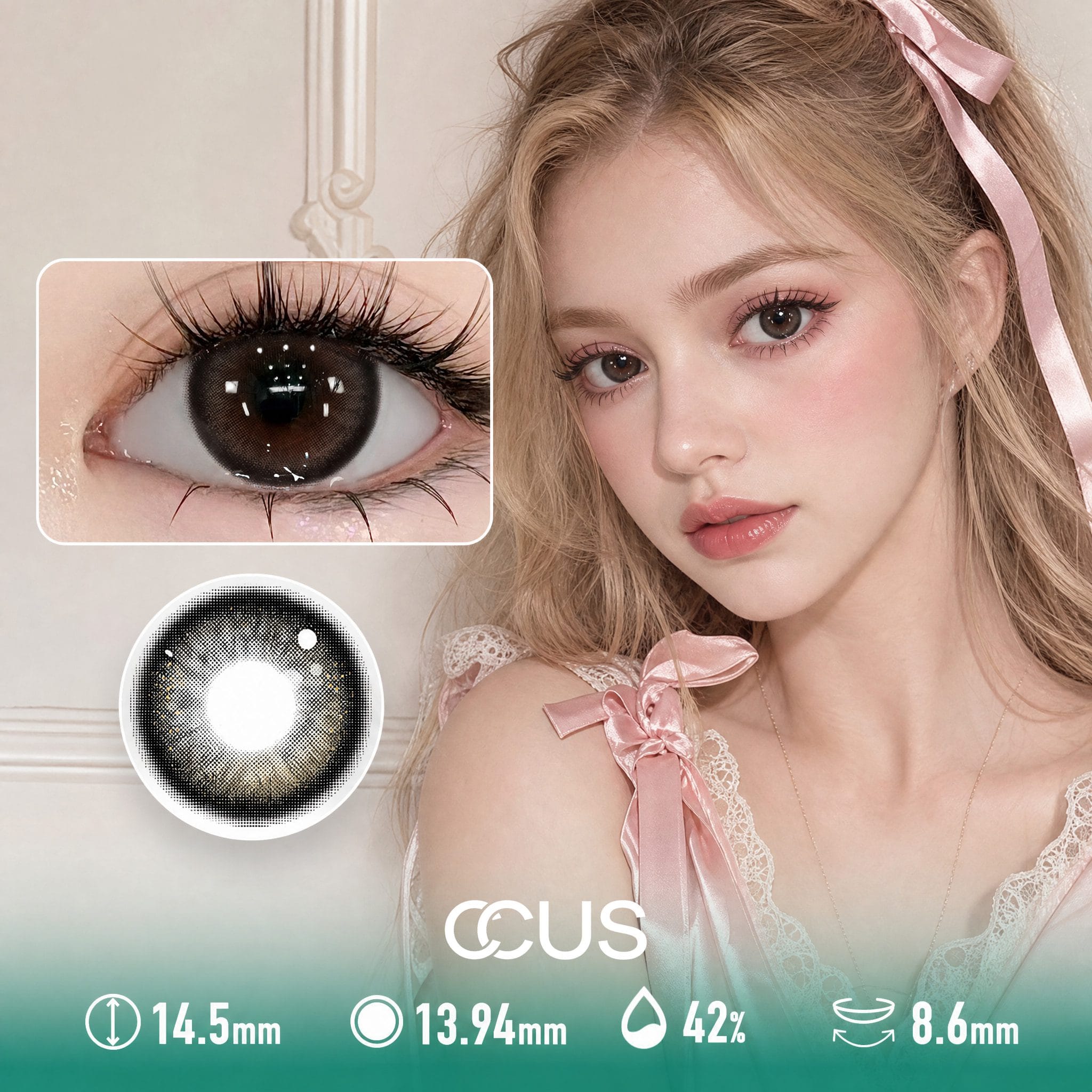 Powder Room Espresso Amber Brown Contact Lenses