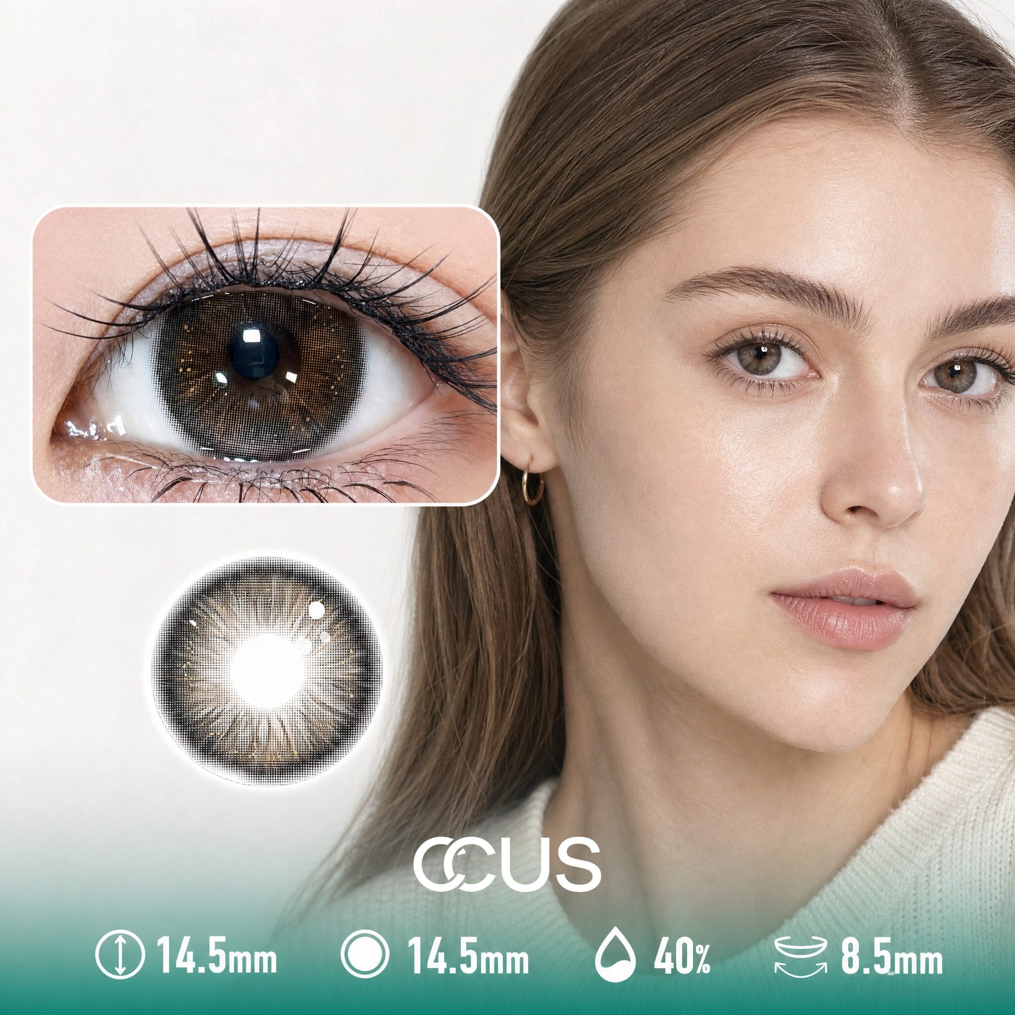 Rain Jasmine Amber Brown Contact Lenses