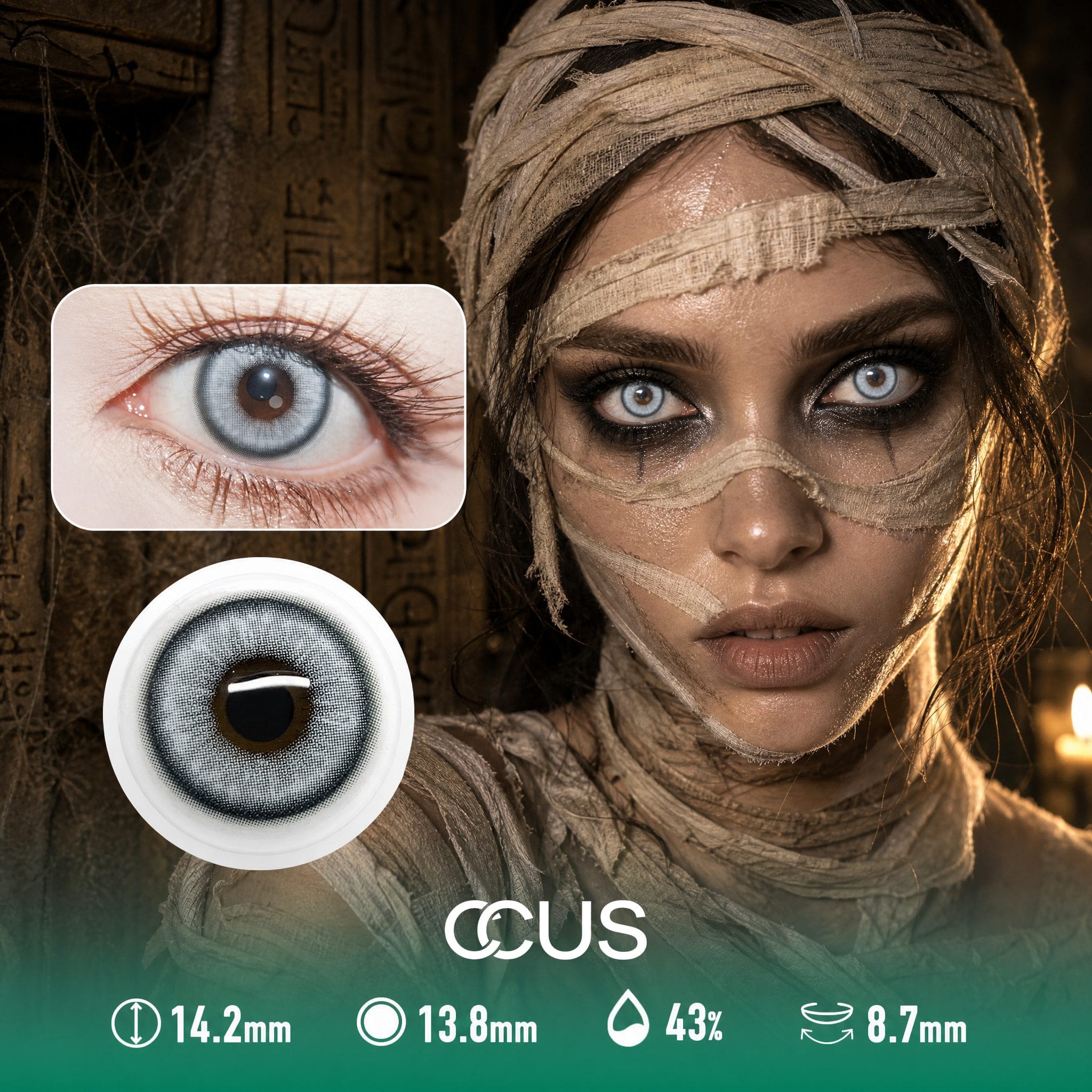 Silver Grey Party Contact Lenses