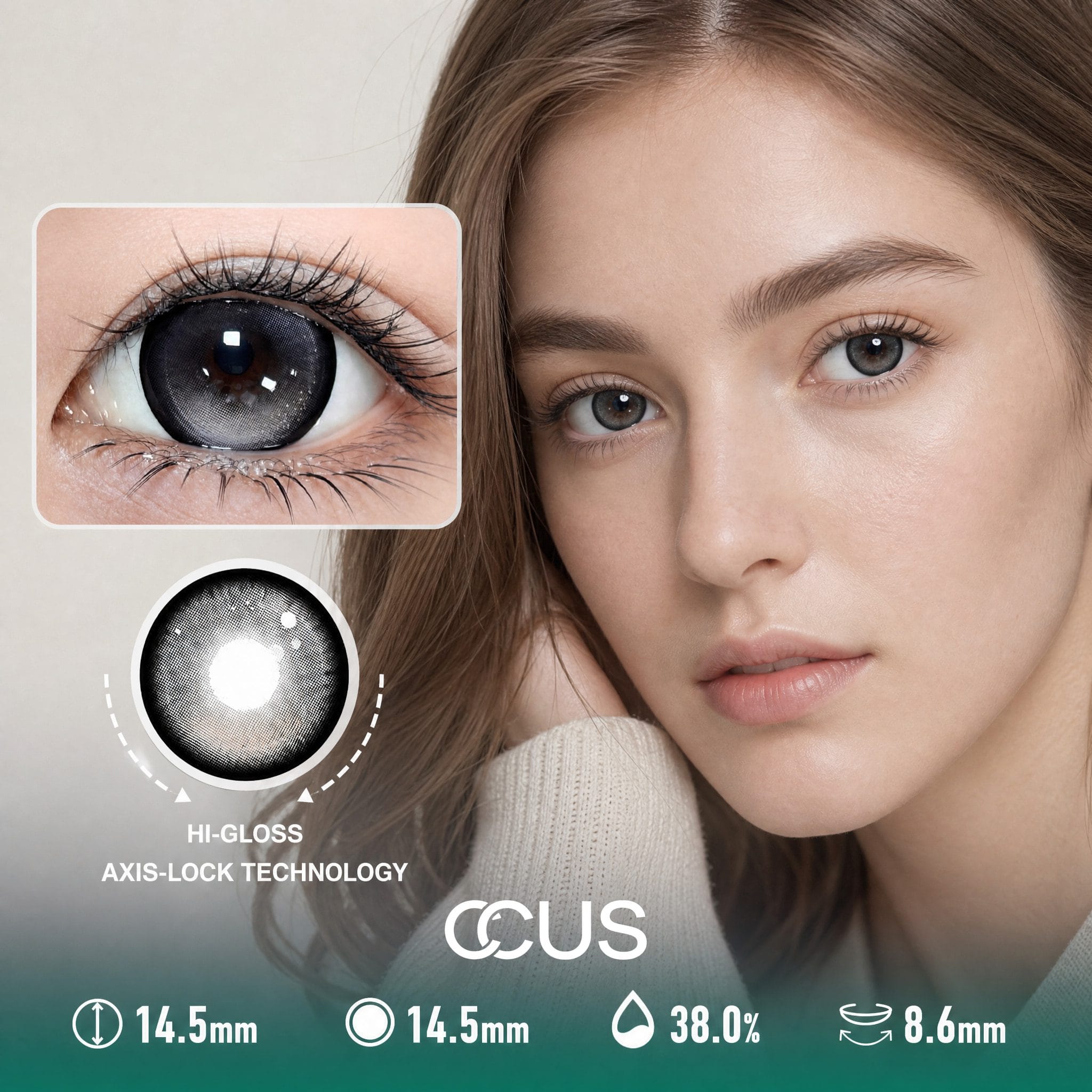 Winter Fog Grey Contact Lenses