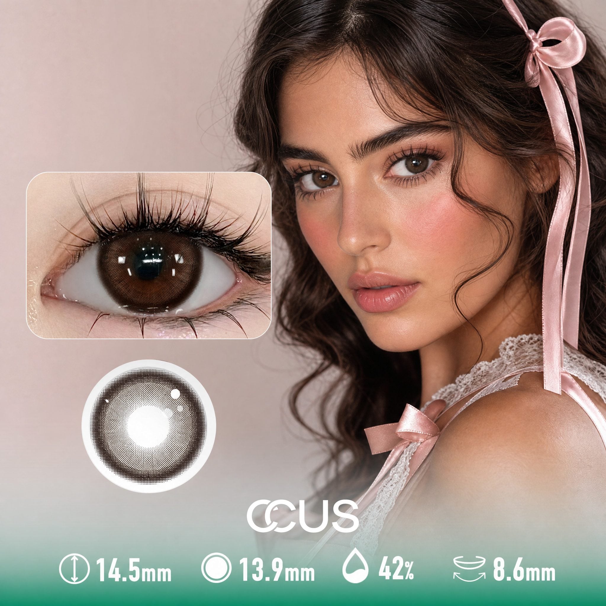Vanity Bow Cocoa Brown Contact Lenses - image 1