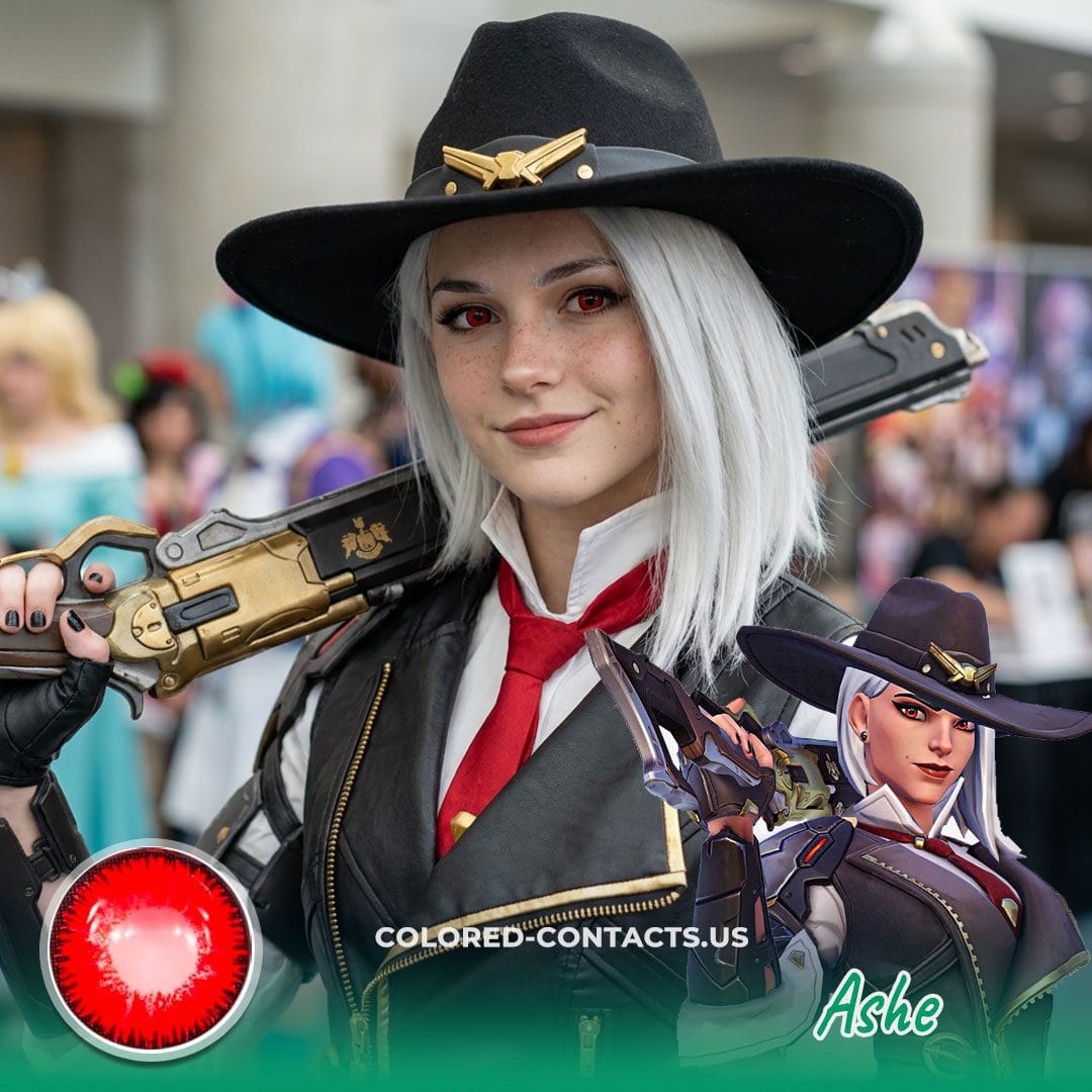 Overwatch Ashe Cosplay Contact Lenses
