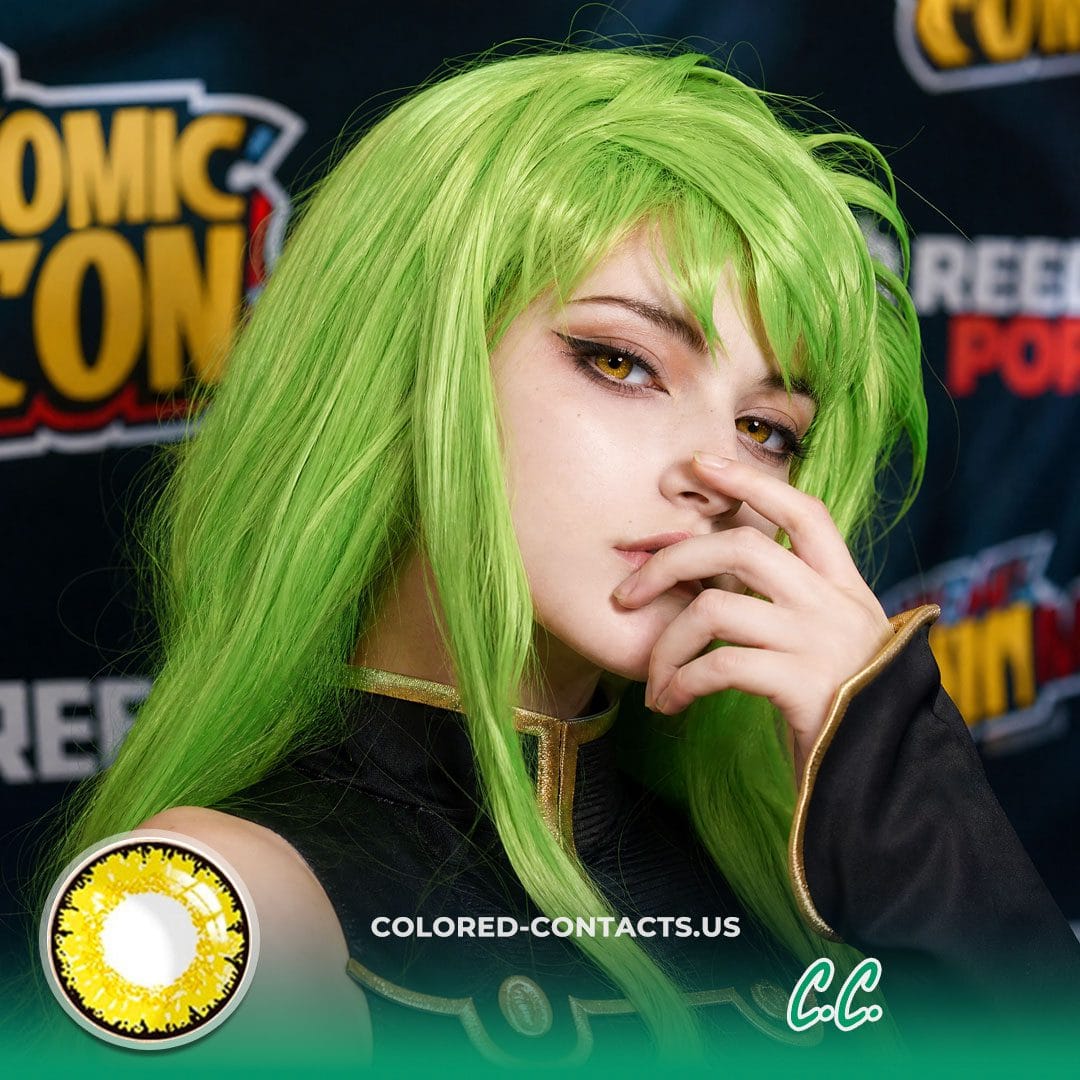 CG: C.C. Cosplay Yellow Contact Lenses