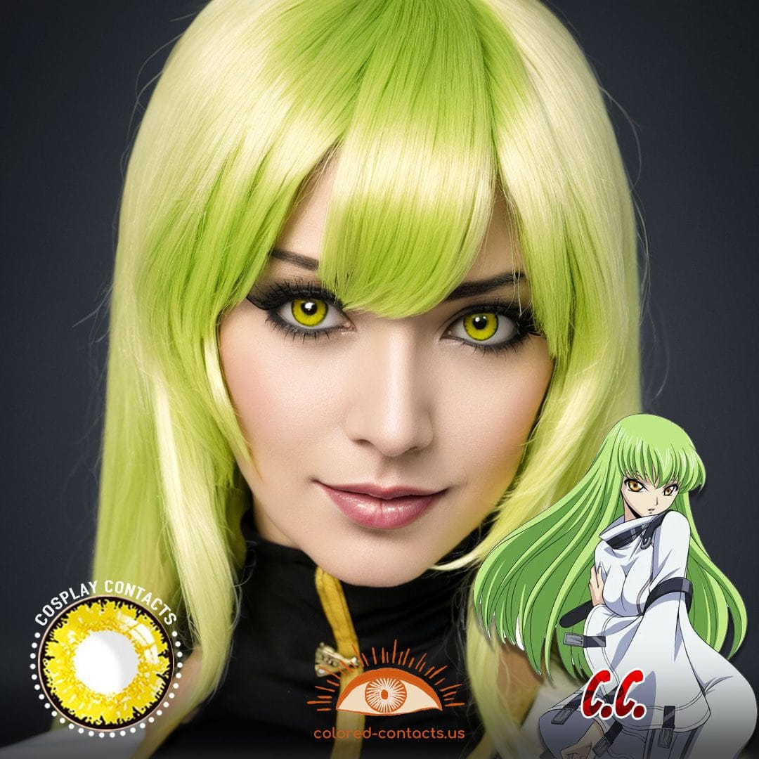 Code Geass: C.C. Cosplay Yellow Contact Lenses