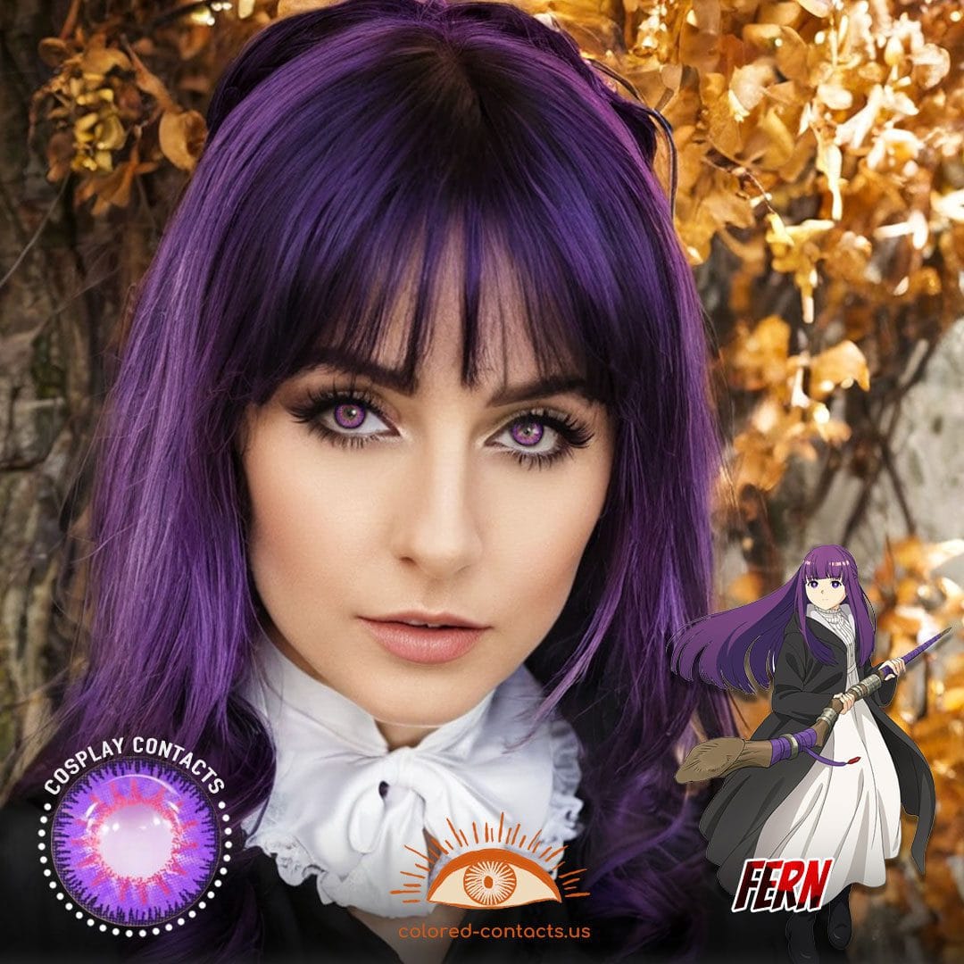 Frieren: Fern Cosplay Purple Contact Lenses