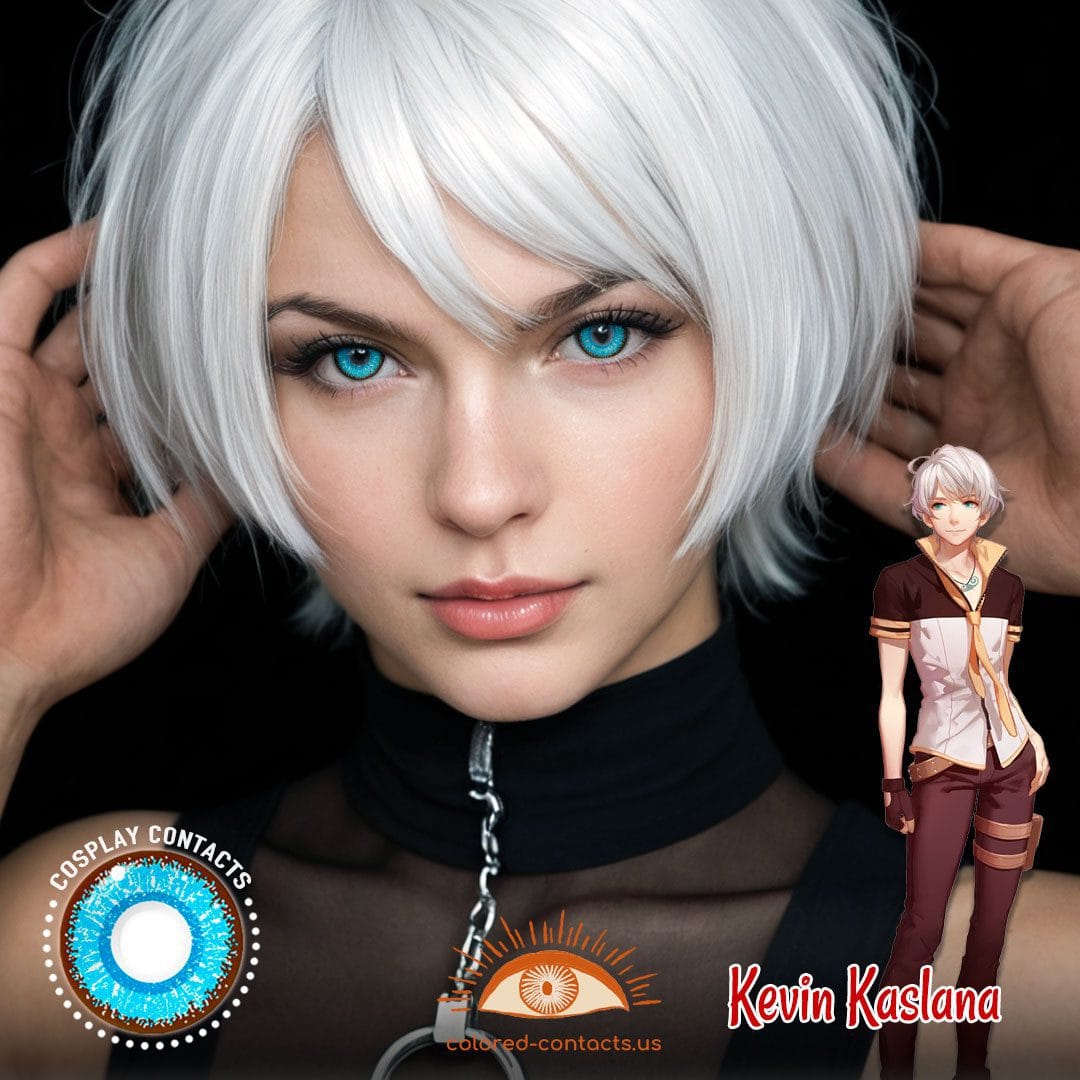 Houkai Gakuen 2 : Kevin Kaslana Cosplay Blue Contact Lenses