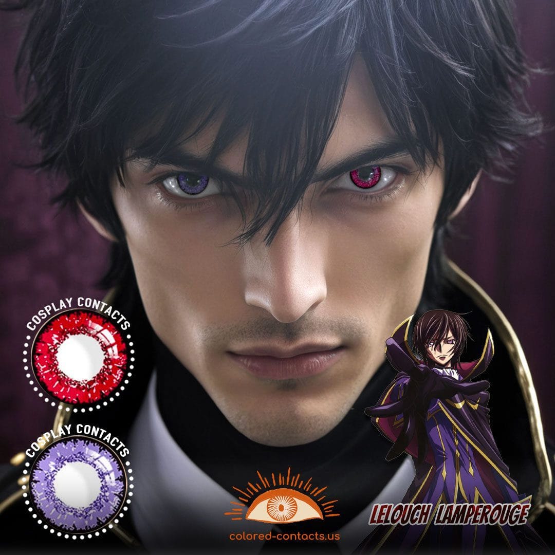 Code Geass: Lelouch Lamperouge Cosplay Heterochromia Contact Lenses