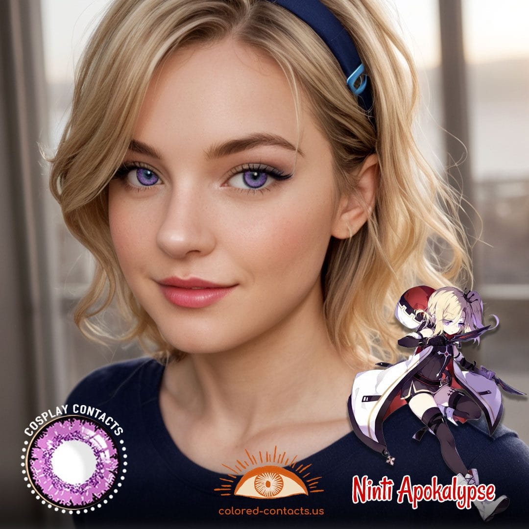 Houkai Gakuen 2 : Ninti Apokalypse Cosplay Purple Contact Lenses
