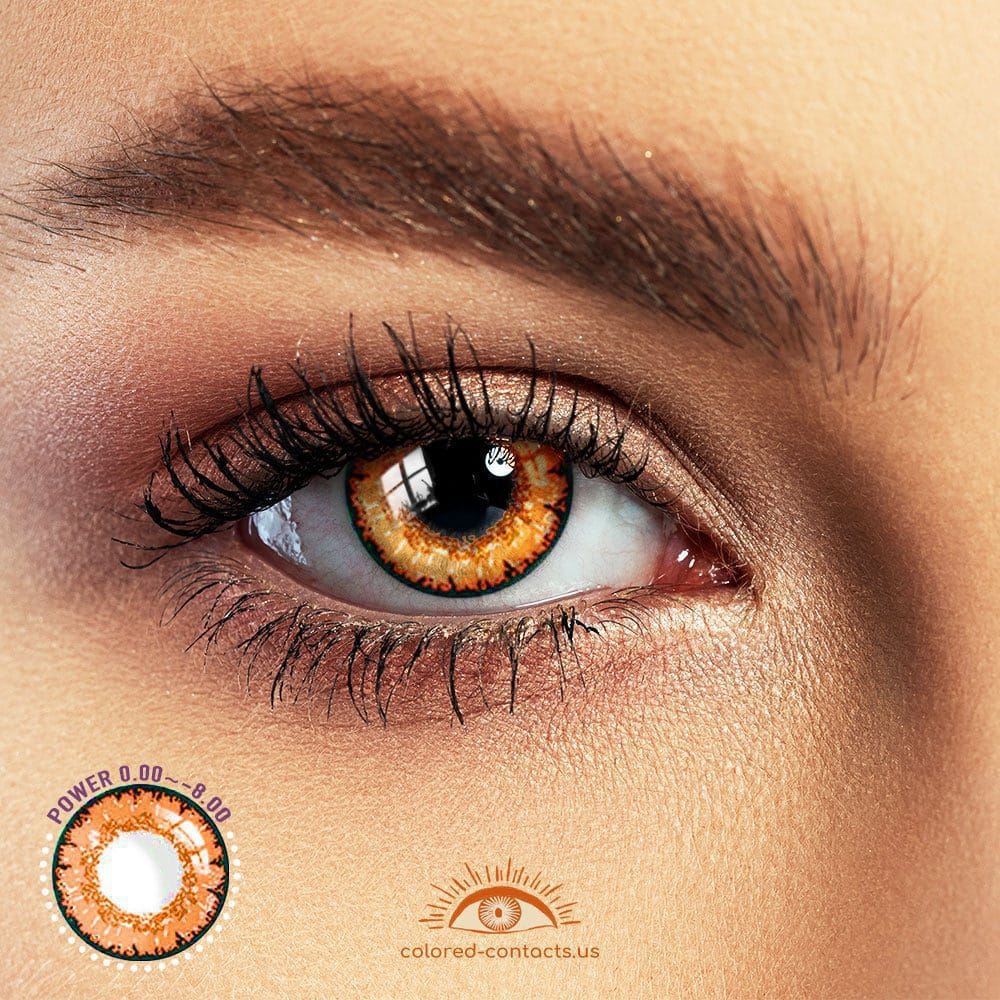 Queen Orange Anime Eye Colored Contacts