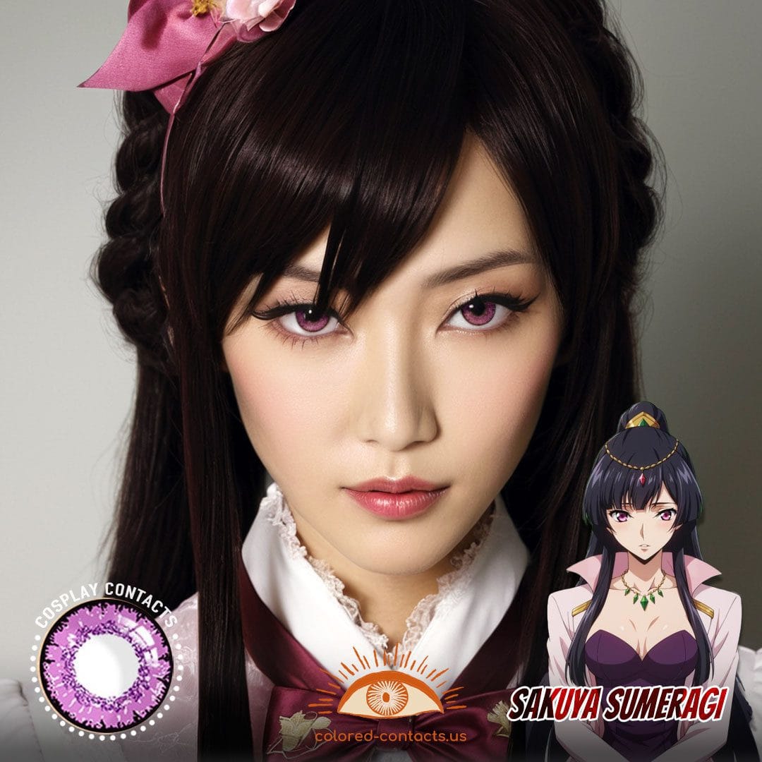 Code Geass: Sakuya Sumeragi Cosplay Violet Contact Lenses