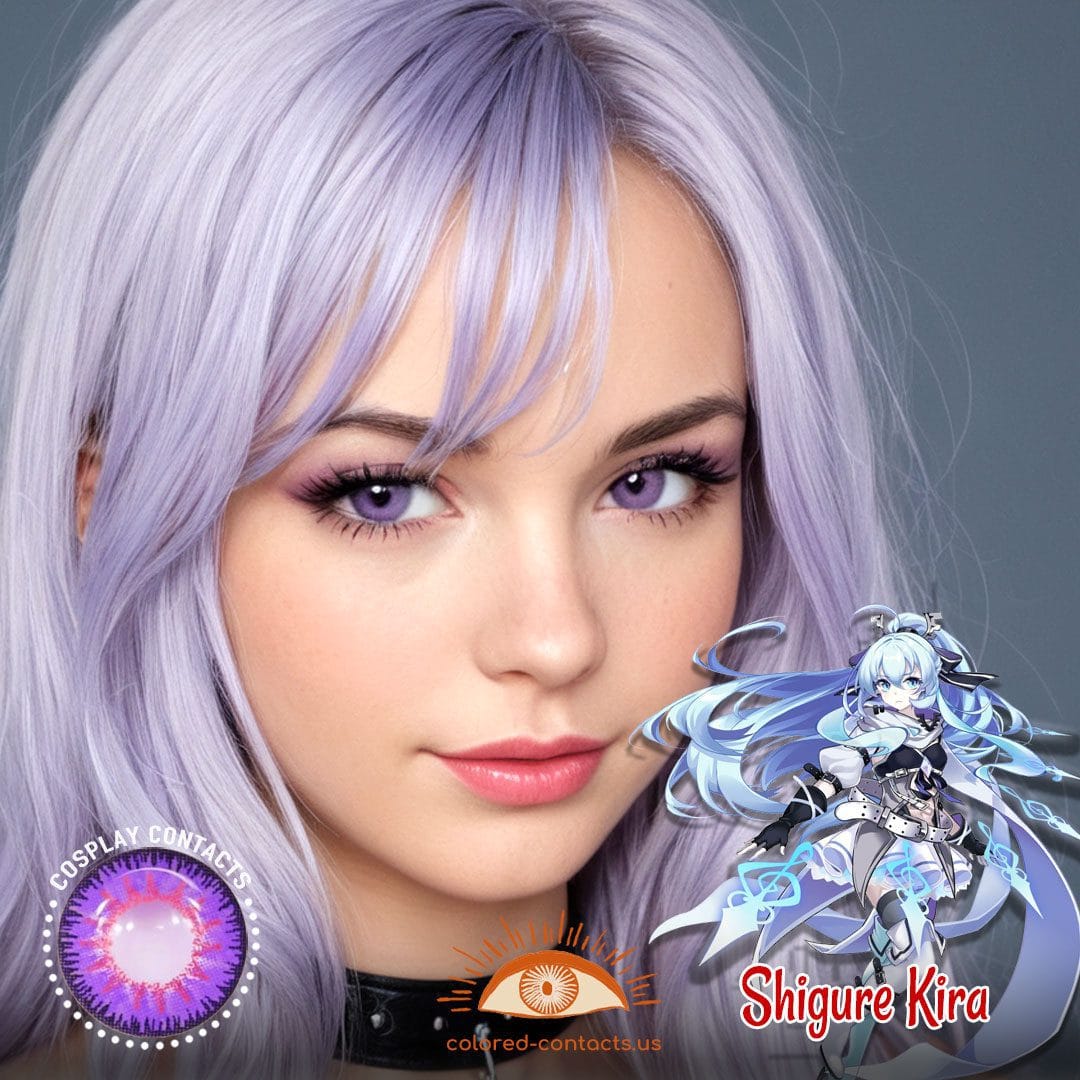 Houkai Gakuen 2 : Shigure Kira Cosplay Purple Contact Lenses