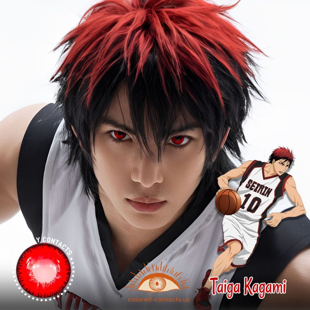 Kuroko no Basuke: Taiga Kagami Cosplay Red Contact Lenses