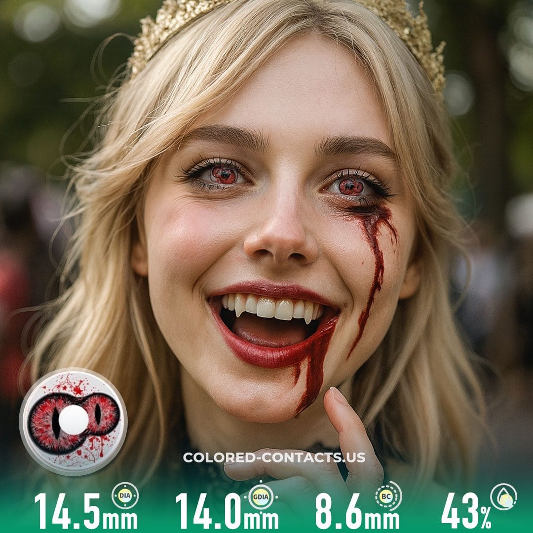 Twin Blood Pupil Contact Lenses | 4-Lens Pack