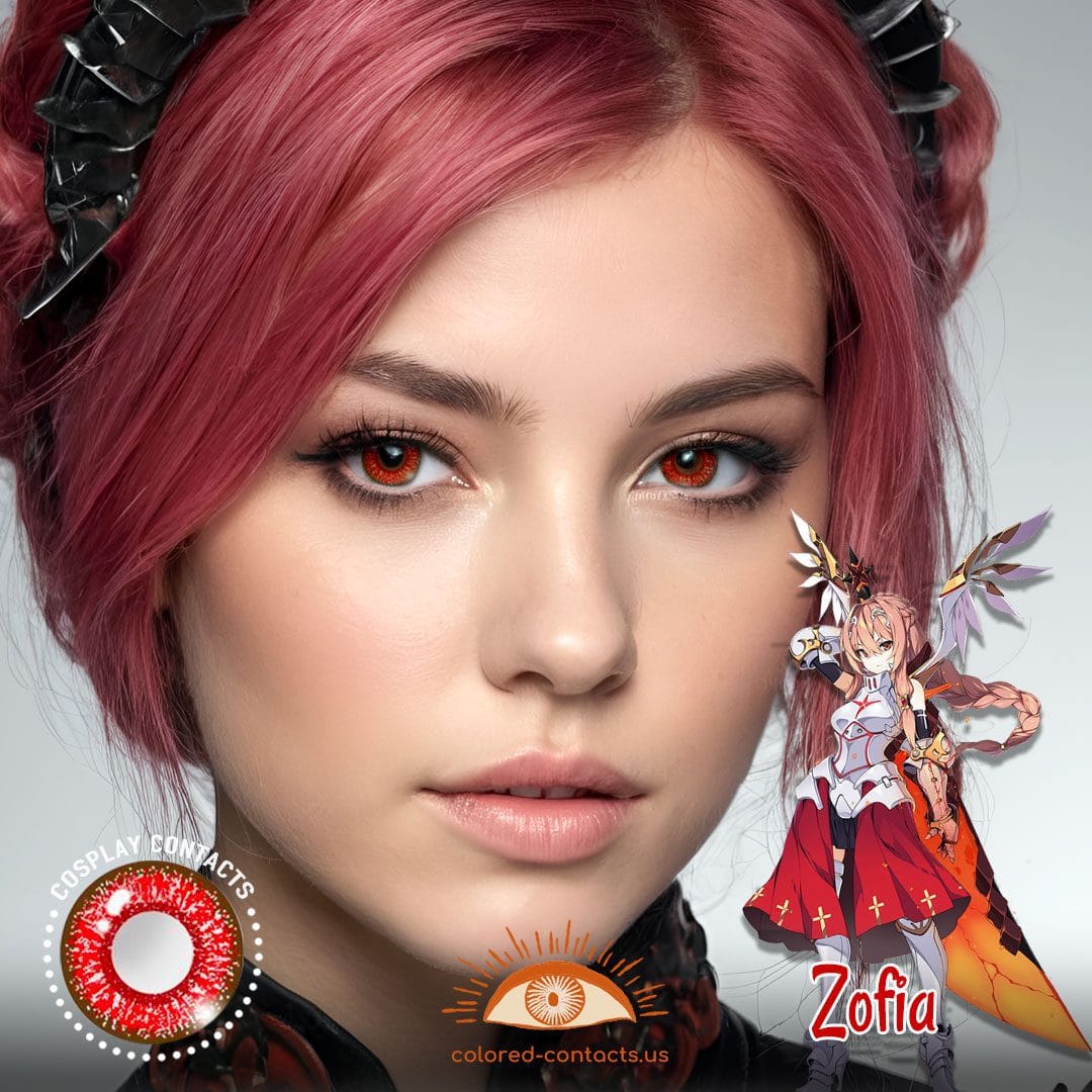 Houkai Gakuen 2 : Zofia Cosplay Red Contact Lenses