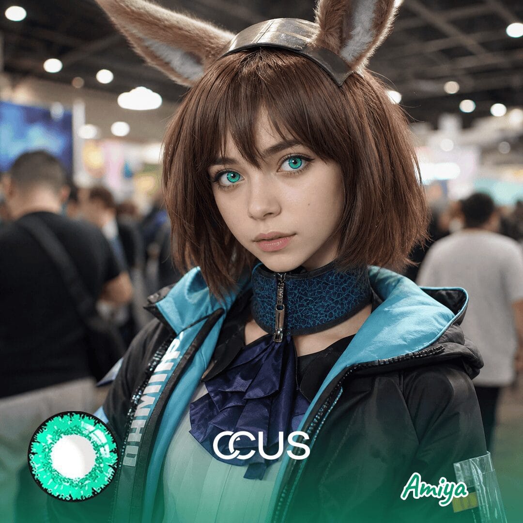 AK: Amiya Cosplay Opal Green Contact Lenses