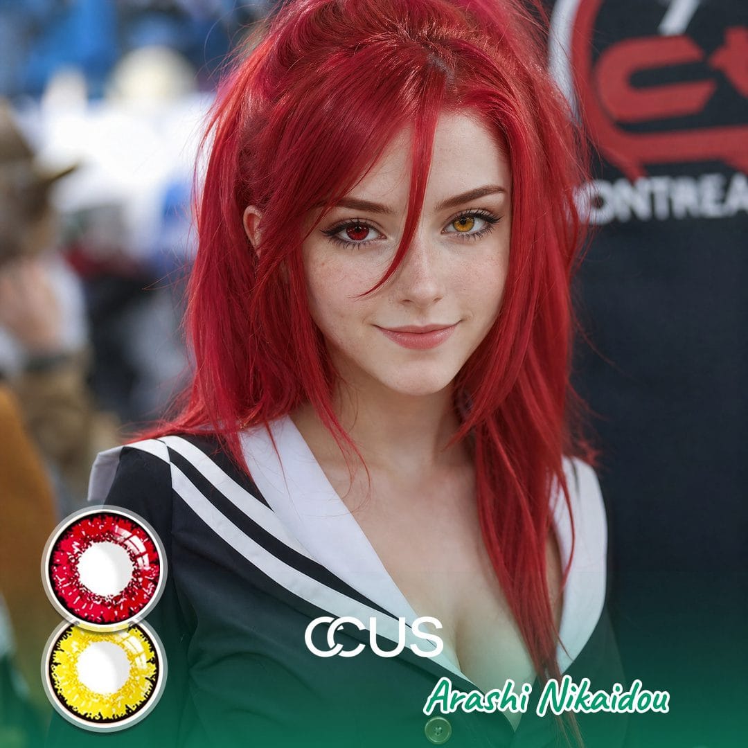 Arashi Nikaidou Cosplay Heterochromia Contact Lenses