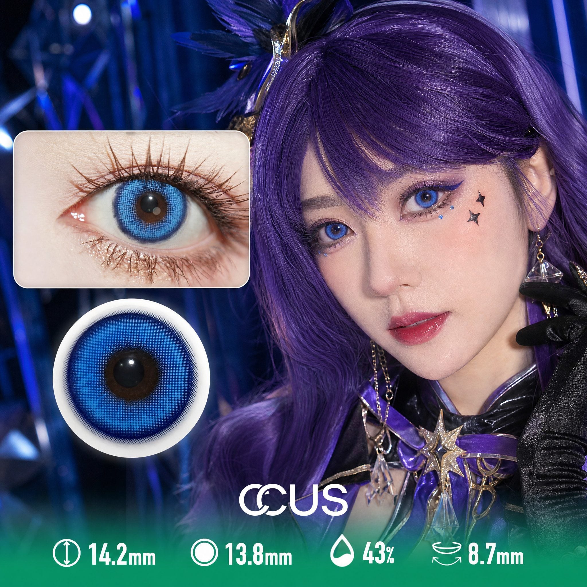 Carnival Blue Party Contact Lenses - image 1