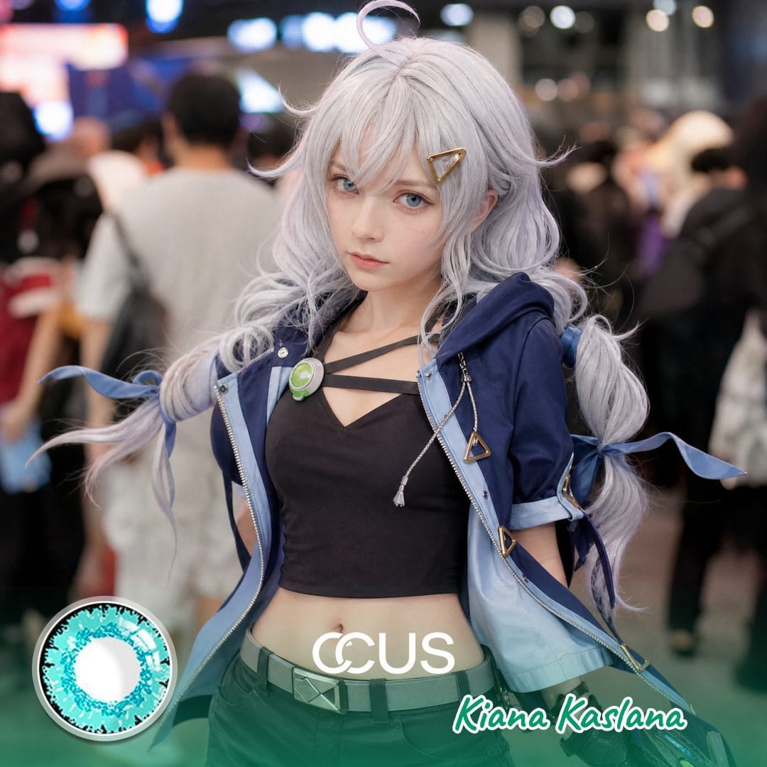 HG2 : Kiana Kaslana Cosplay Light Blue Contact Lenses