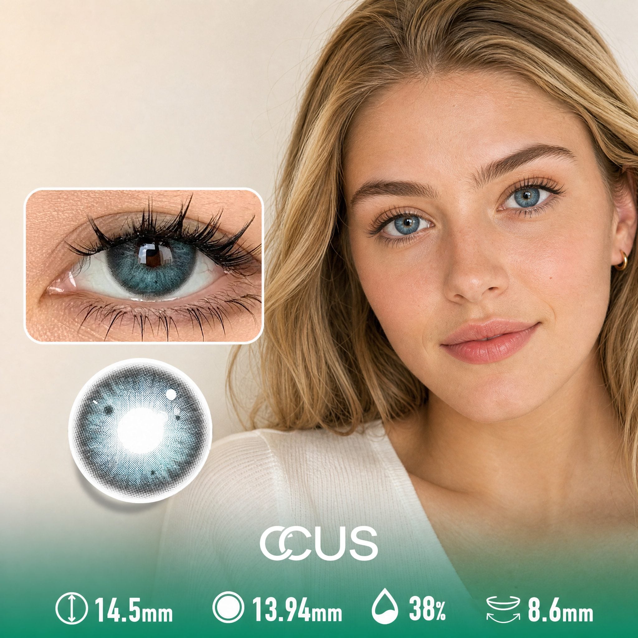Opal Breeze Sea Blue Contact Lenses - image 1