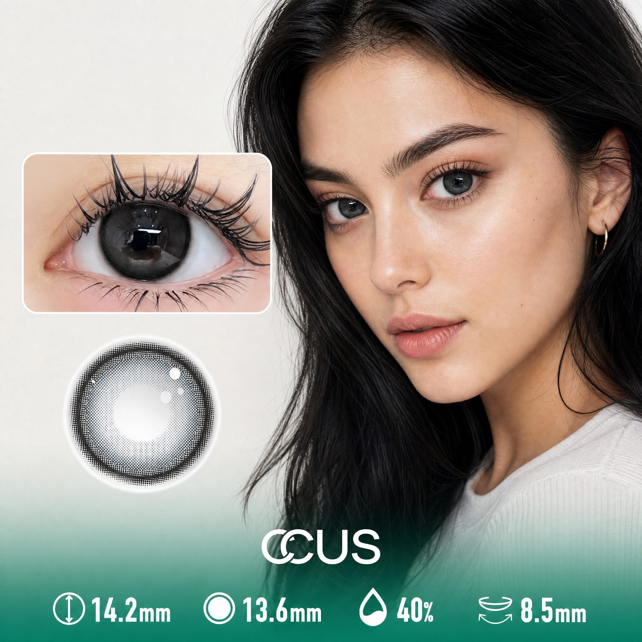 Softlight Charcoal Onyx Black Contact Lenses - image 1