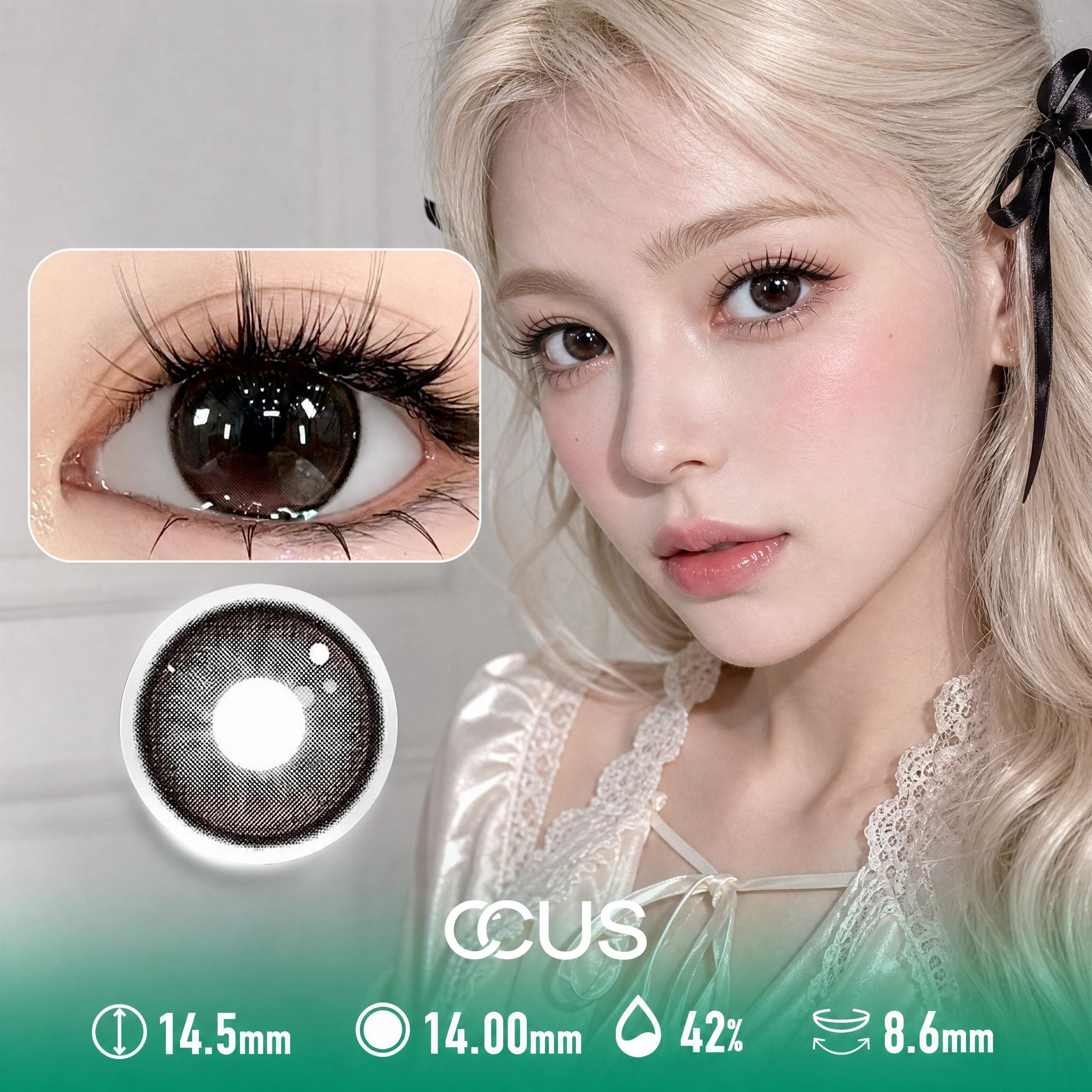 Tulle Chocolate Amber Brown Contact Lenses - image 1